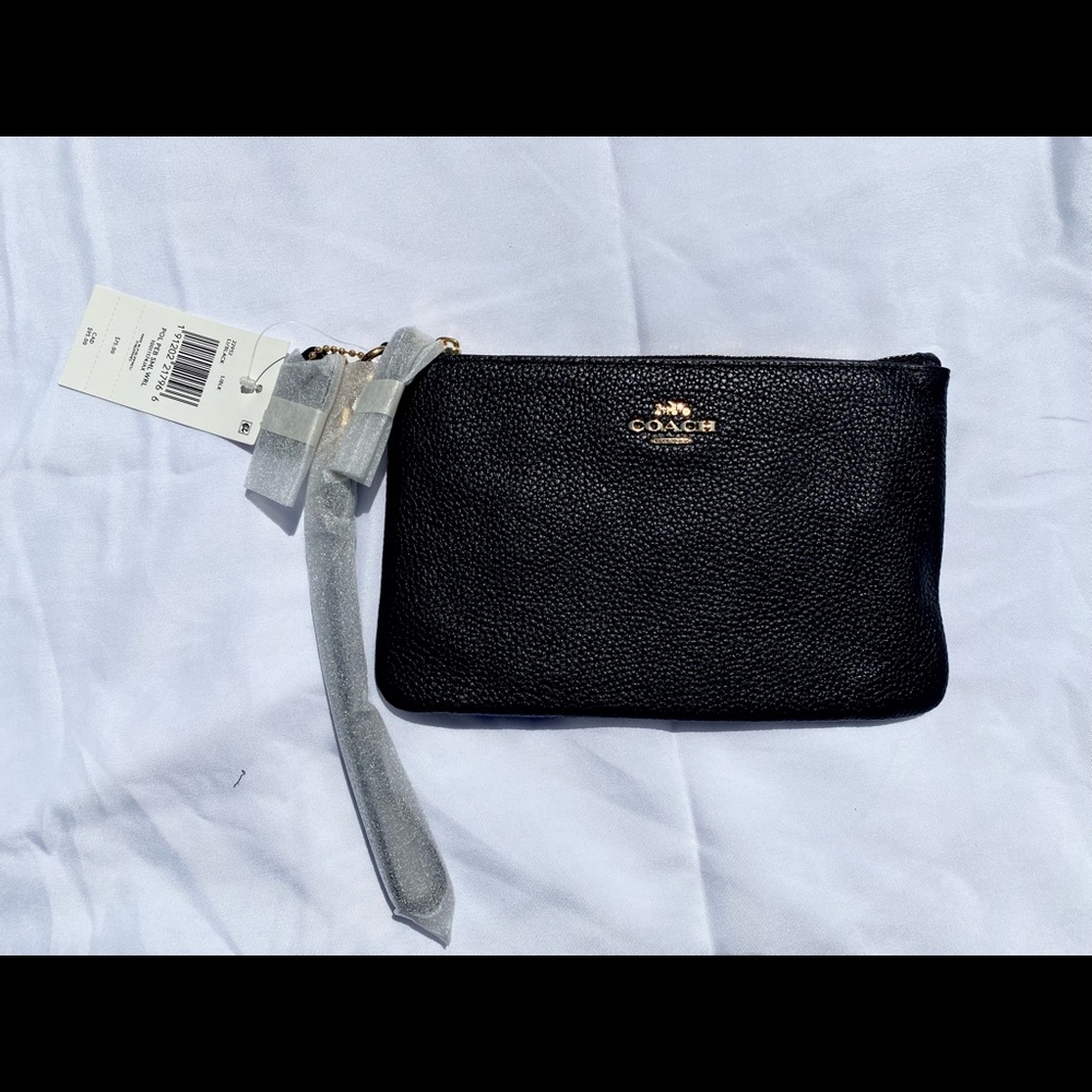 Coach Leather Wristlet Bag
